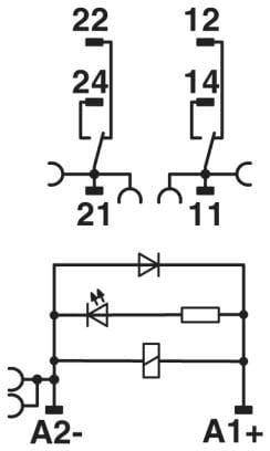Phoenix Contact - Module à relais RIF-1-RPT-LDP-12DC/2X21
