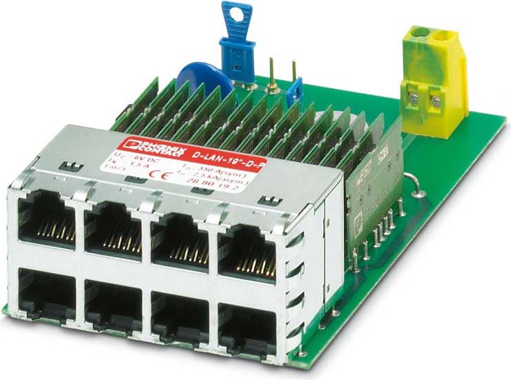 Phoenix Contact - D-LAN-19"-D-P - DATATRAB - Circuit de rechange 4 ports ETHERNET CAT 5E