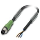 Phoenix Contact - Câble capt./act., 3 pôles, PUR, M8 mâle droit, Ext. Libre, A, 6 m