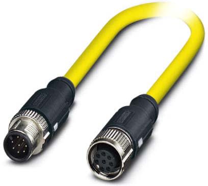 Phoenix Contact - Câble capt./act., 8P, PVC, blindé, M12 mâle droit, M12 femelle droit, A, 10 m