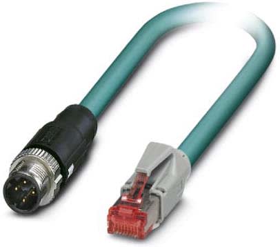 Phoenix Contact - Câble Bus, 4 pôles, Ethernet CAT5, M12 mâle droit, RJ45, D, 2 m