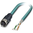 Phoenix Contact - Câble Bus, 4 pôles, Ethernet CAT5, M12 femelle droit, Ext. Libre, D, 2 m