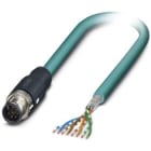 Phoenix Contact - Câble Bus, 8 pôles, Ethernet CAT5, M12 mâle droit, Ext. Libre, A, 2 m
