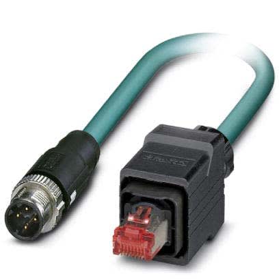 Phoenix Contact - Câble Bus, 4 pôles, Ethernet CAT5, M12 mâle droit, RJ45, D, 10 m