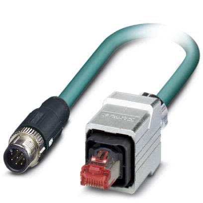 Phoenix Contact - Câble Bus, 8 pôles, Ethernet CAT5, M12 mâle droit, RJ45, A, 5 m