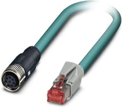 Phoenix Contact - Câble Bus, 8 pôles, Ethernet CAT5, M12 femelle droit, RJ45, A, 5 m
