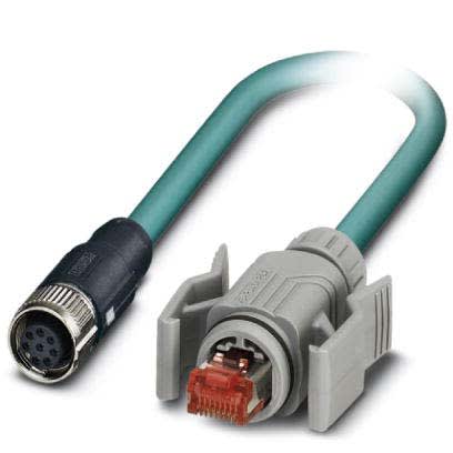 Phoenix Contact - Câble Bus, 8 pôles, Ethernet CAT5, M12 femelle droit, RJ45, A, 2 m