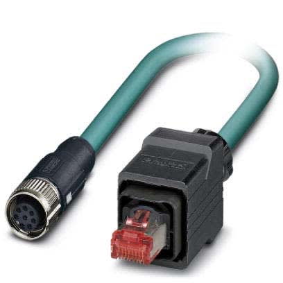 Phoenix Contact - Câble Bus, 8 pôles, Ethernet CAT5, M12 femelle droit, RJ45, A, 2 m