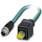 Phoenix Contact - Câble Bus, 8 pôles, Ethernet CAT6, M12 mâle droit, RJ45, X, 2 m