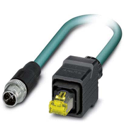 Phoenix Contact - Câble Bus, 8 pôles, Ethernet CAT6, M12 mâle droit, RJ45, X, 1 m