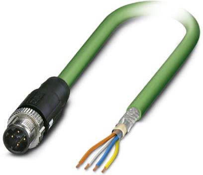 Phoenix Contact - Câble Bus, 4 pôles, Profinet, M12 mâle droit, Ext. Libre, D, 10 m