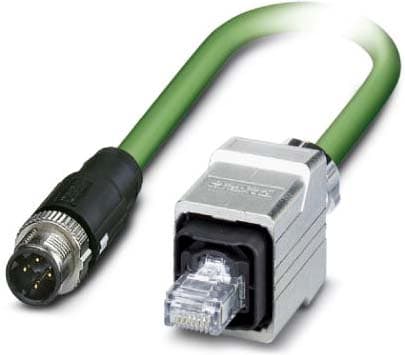 Phoenix Contact - Câble Bus, 4 pôles, Profinet, M12 mâle droit, RJ45, D, 1 m