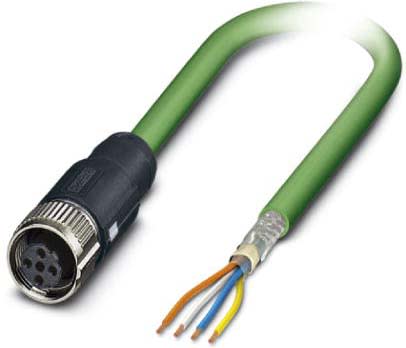 Phoenix Contact - Câble Bus, 4 pôles, Profinet, M12 femelle droit, Ext. Libre, D, 10 m