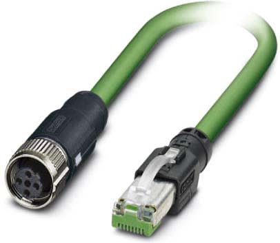 Phoenix Contact - Câble Bus, 4 pôles, Profinet, M12 femelle droit, RJ45, D, 10 m