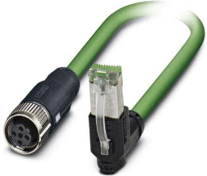 Phoenix Contact - Câble Bus, 4 pôles, Profinet, M12 femelle droit, RJ45, D, 2 m