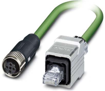 Phoenix Contact - Câble Bus, 4 pôles, Profinet, M12 femelle droit, RJ45, D, 10 m