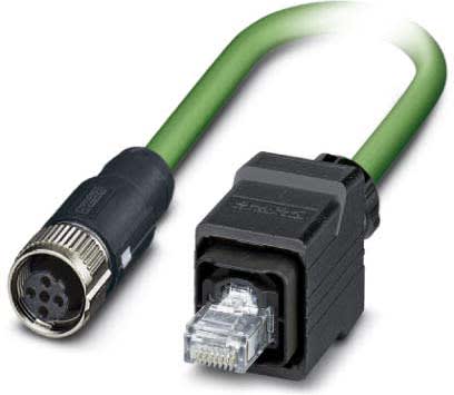 Phoenix Contact - Câble Bus, 4 pôles, Profinet, M12 femelle droit, RJ45, D, 2 m