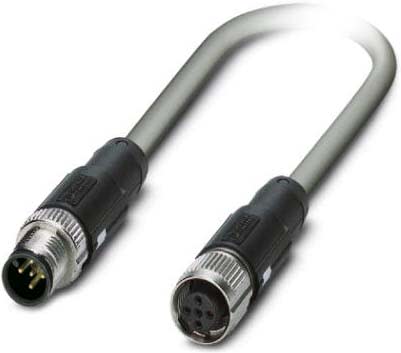 Phoenix Contact - Câble capt./act., 5 pôles, PVC, M12 mâle droit, M12 femelle droit, A, 0,5 m