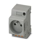 Phoenix Contact - EO-E/PT/SH - Prise d'armoire 250V AC, pour la France, avec protection, gris