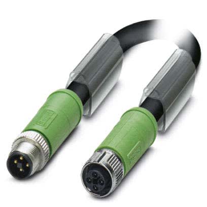 Phoenix Contact - Câble POWER, 4 pôles, PUR, M12 mâle droit, M12 femelle droit, T, 2 m