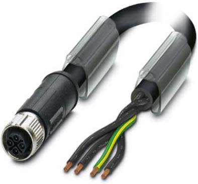 Phoenix Contact - Câble POWER, 4 pôles, PUR, M12 femelle droit, Ext. Libre, S, 2 m