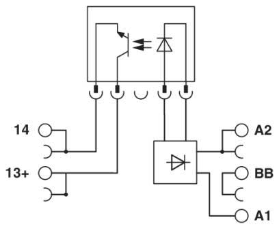 Phoenix Contact - PLC-OPT-230UC/V8C/SEN - Module à relais statique PLC-OPT-230UC/V8C/SEN