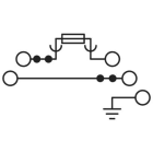 Phoenix Contact - PT 4-PE/L/HESI (5X20) - Bloc de jonction triple étage - terre - fusibles