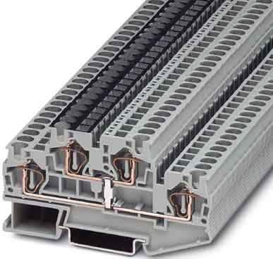 Phoenix Contact - STTB 4-PV - STTB 4-PV - Bloc de jonction double étage ponté verticalement