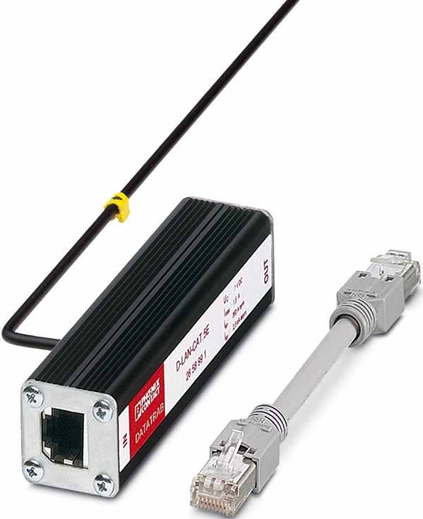 Phoenix Contact - D-LAN-CAT.5E - DATATRAB - Adaptateur parafoudre RJ45 pour ETHERNET Cat 5.E