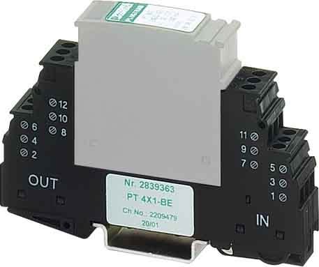 Phoenix Contact - PT 4X1+F-BE - Embase parafoudre pour 4 Fils TOR avec écran non mis à la terre