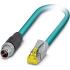 Phoenix Contact - Câble Bus, 8 pôles, Ethernet CAT6, M12 mâle droit, RJ45, X, 15 m