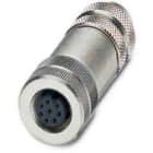 Phoenix Contact - Connecteur M12, codage A, femelle droit, 8P, à visser, blindé, diam. 6 à 8 mm