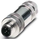 Phoenix Contact - Connecteur M12, codage D, mâle droit, 4 pôles, à visser, blindé, diam. 4 à 6 mm