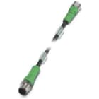 Phoenix Contact - Câble capt./act., 8 pôles, PUR, M12 mâle droit, M12 femelle droit, A, 0,3 m