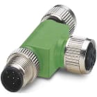 Phoenix Contact - Répartiteur en T, 5 pôles, M12 mâle droit, 2 x M12 femelle droit, A