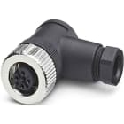 Phoenix Contact - Connecteur M12, codage A, femelle coudé, 5 pôles, à visser, Pg 7, diam. 4 à 6 mm