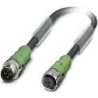Phoenix Contact - Câble capt./act., 4 pôles, PUR, M12 mâle droit, M12 femelle droit, A, 0,5 m