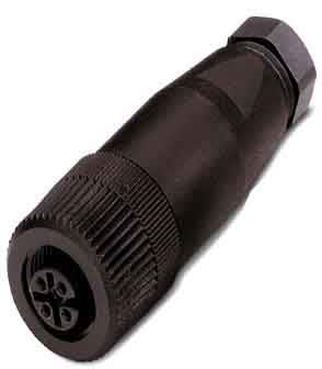 Phoenix Contact - Connecteur M12, codage A, femelle droit, 4 pôles, à visser, Pg 7, diam. 4 à 6 mm