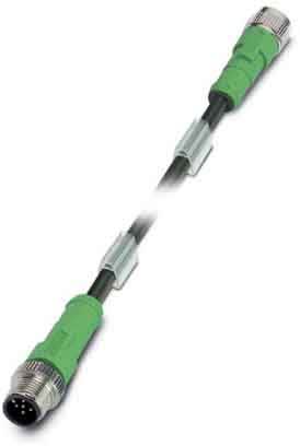 Phoenix Contact - Câble capt./act., 5 pôles, PUR, M12 mâle droit, M12 femelle droit, A, 0,3 m