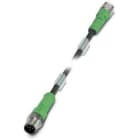 Phoenix Contact - Câble capt./act., 5 pôles, PUR, M12 mâle droit, M12 femelle droit, A, 0,3 m