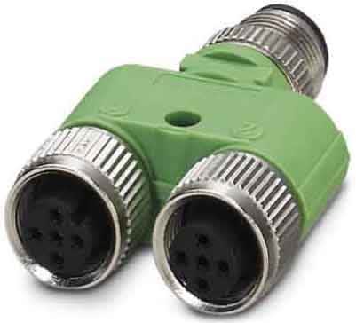 Phoenix Contact - Répartiteur en Y, 3 pôles, M12 mâle droit, M12 femelle droit, A