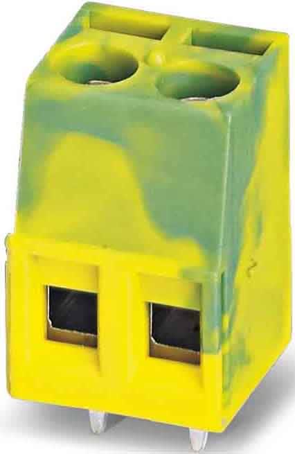 Phoenix Contact - Bornier C.I 2p, pas: 5.08 mm, 1.5 mm², 17.5 A, 400 V - MKDS 1,5/ 2-B-5,08 GNYE