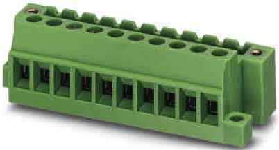 Phoenix Contact - Embase C.I 2p, pas: 5.08 mm, 2.5 mm², 12 A, 320 V - MVSTBU 2,5/ 2-GFB-5,08