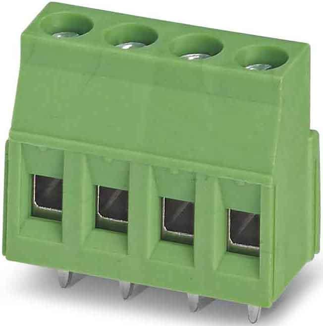 Phoenix Contact - Bornier C.I 4p, pas: 5.08 mm, 2.5 mm², 24 A, 400 V - MKDSN 2,5/ 4-5,08