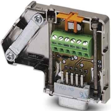 Phoenix Contact - Connecteur D-SUB, 9 pôles, mâle, sortie du câble à 35°, CANOpen