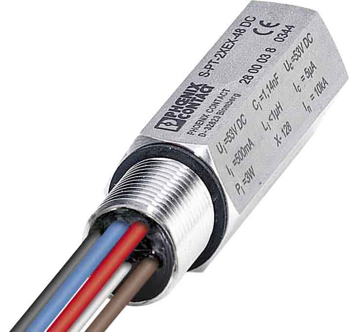 Phoenix Contact - S-PT-2XEX-48DC - Parafoudre (PE M20) 4-20mA pour capteur de mesure 48VDC