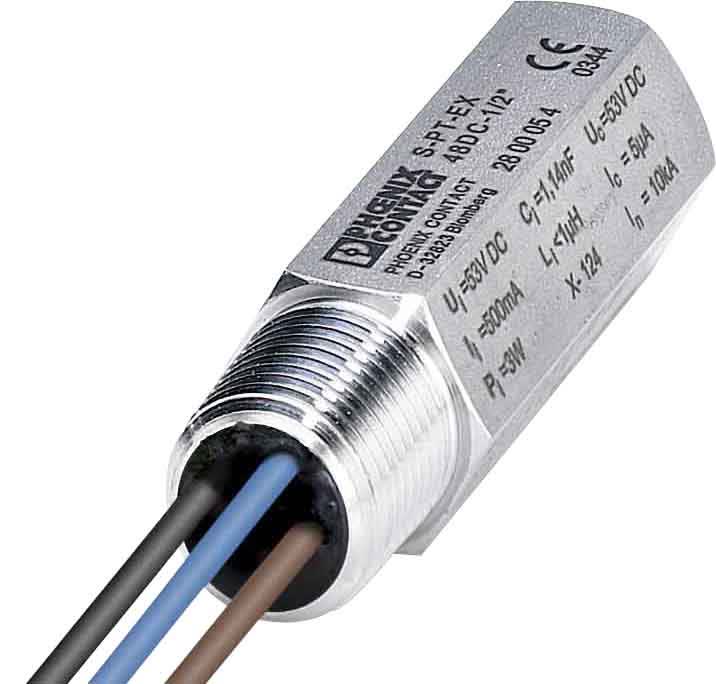 Phoenix Contact - S-PT-EX-48DC-1/2" - Parafoudre (PG 1/2") 4-20mA pour capteur de mesure 48VDC