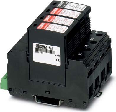 Phoenix Contact - Parafoudre T1+2 - Tri+N - TT/TN - Uc: 335 V - Iimp: 12,5 kA - avec contact o/f