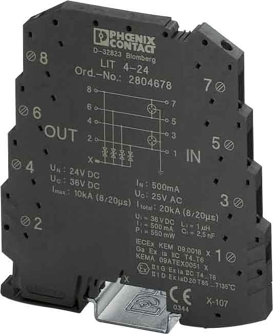 Phoenix Contact - LIT 4-24 - Borne parafoudre 4 fils PT100 In: 5kA (8/20) - Uc: 36VDC