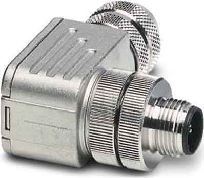 Phoenix Contact - Connecteur M12, codage A, mâle coudé, 5 pôles, à visser, blindé, diam. 6 à 8 mm